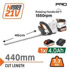 NAKAYAMA PRO EC1651X4 Ψαλίδι Μπορντούρας Μπαταρίας 21V Li-Ion Brushless Επαγγελματικό Περιστρεφόμενη Λαβή 90° + 1x4Ah Μπαταρία ( 086390 )