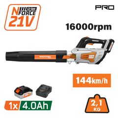 NAKAYAMA PRO EC1641X4 Φυσητήρας Μπαταρίας 21V Li-Ion Brushless Επαγγελματικός 16000rpm 144Km/h + 1x4Ah Μπαταρία ( 086383 )