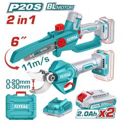 TOSLI250795E Σετ Αλυσοπρίονο & Ψαλίδι Μπαταρίας Li-ion 20V (2x2.0Ah) - ΜΕ ΜΠΑΤΑΡΙΑ & ΦΟΡΤΙΣΤΗ - TOTAL (#TOSLI250795E)