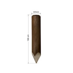 Σετ 5 τμχ πάσσαλοι στρογγυλοί - 50120 Φ8cm 100cm με μύτη