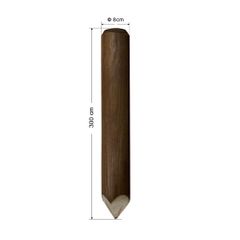Σετ 5 τμχ πάσσαλοι στρογγυλοί 50122 Φ8cm - 300cm με μύτη