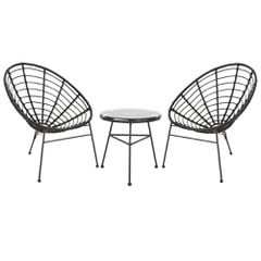 ΣΕΤ ΕΞΩΤΕΡΙΚΟΥ ΧΩΡΟΥ 3ΤΜΧ ALLEGRA HM21047.12 ΜΑΥΡΟ ΣΥΝΘ.RATTAN & ΜΕΤΑΛΛΟ