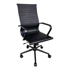 Καρέκλα γραφείου διευθυντή Valter pakoworld pu μαύρο 55.5x58x108εκ