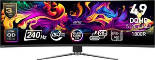 MSI MPG 491CQPX Gaming Οθόνη 49" Curved, QD-OLED, 5120x1440, 240Hz, 0.03ms, Dual QHD