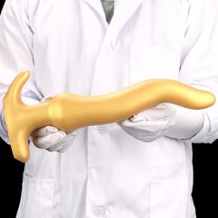 Liquid Gold Silicone Soft Extra Long Deep AnalPlug-thumb-1