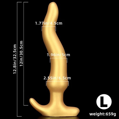 Liquid Gold Silicone Soft Extra Long Deep AnalPlug