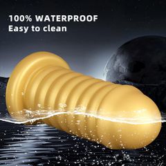 Silicone Anal Plug Dildo Gold-thumb-5