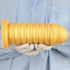 Silicone Anal Plug Dildo Gold-thumb-9