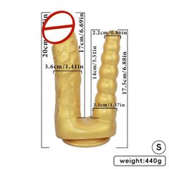 New Double Silicone Dildo Gold