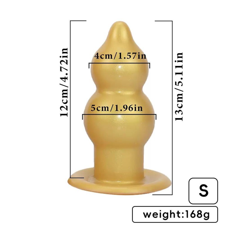 Rump Butt Plug Silicone Gold