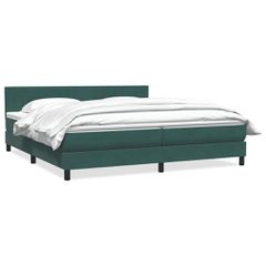 Box Spring κρεβάτι με στρώμα σκούρο πράσινο 180x220cm Βελούδινο 3316464