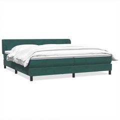 Box Spring κρεβάτι με στρώματα σκούρο πράσινο Βελούδινο 3317412