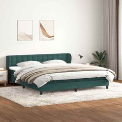 Box Spring κρεβάτι με στρώματα σκούρο πράσινο Βελούδινο 3317916
