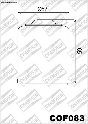 ΛΥΡΗΣ CHAMPION ΦΙΛΤΡΟ ΛΑΔΙΟΥ ΓΙΑ BENELLI ADIVA 125 - 150 - 250, COF083