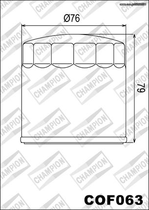 ΛΥΡΗΣ CHAMPION ΦΙΛΤΡΟ ΛΑΔΙΟΥ ΓΙΑ BMW K75 RT / R850 C / R850 RT / R1100 GS / R1100 S / R1150 R, COF063