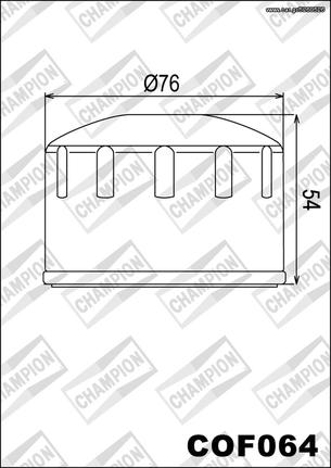 ΛΥΡΗΣ CHAMPION ΦΙΛΤΡΟ ΛΑΔΙΟΥ ΓΙΑ BMW R1200 RT / R1200 ST / K1600 GT, COF064 