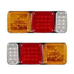 GLOBOSTAR® ARROWLIGHT 999-0262 Πίσω Φανάρι Οχημάτων Βέλος LED 9W 360lm 180° DC 24V Αδιάβροχο IP66 Πορτοκαλί & Κόκκινο & Ψυχρό Λευκό 6000K - Μ40 x Π3.5 x Υ15cm - Πακέτο 2 Τεμαχίων - 1 Χρόνο Εγγύηση