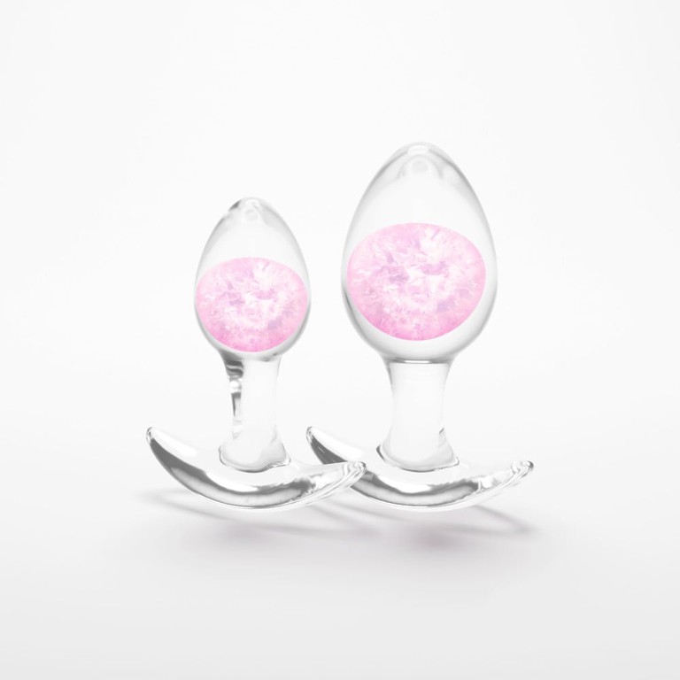 Cosmic Glams - 2pc Kit Silicone Butt Plug Pink