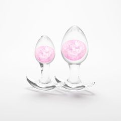 Cosmic Glams - 2pc Kit Silicone Butt Plug Pink