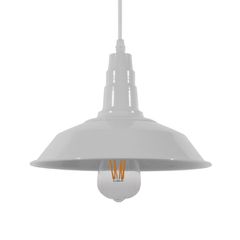 Vintage Κρεμαστό Φωτιστικό Οροφής με Ντουί 1 x E27 AC 220-240V IP20 - Λευκό - Μ26 x Π26 x Υ25cm
