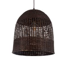 Boho Κρεμαστό Φωτιστικό Οροφής με Ντουί 1 x E27 AC 220-240V IP20 - Καφέ - Μ42 x Π42 x Y44cm