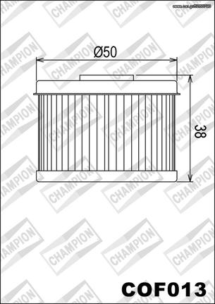 ΛΥΡΗΣ CHAMPION ΦΙΛΤΡΟ ΛΑΔΙΟΥ ΓΙΑ HONDA XR 400 / XL 600 / XR 600 / FMX 650 / DOMINATOR 650 / XR 650, COF013