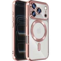MagSafe TPU Color Chrome Case protect lens for iPhone 17 Pro Rose Gold