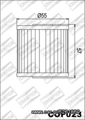 ΛΥΡΗΣ CHAMPION ΦΙΛΤΡΟ ΛΑΔΙΟΥ ΓΙΑ KAWASAKI ESTRELLA 250 / KL 250 / KLR 600 / KLR 650 / KLX 650 R, COF023