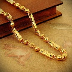 Κόσμημα Αλυσίδα λαιμού 18K με επιχρυσωμένο πάχος 6macro μήκος 60εκ. πλατος 6mm