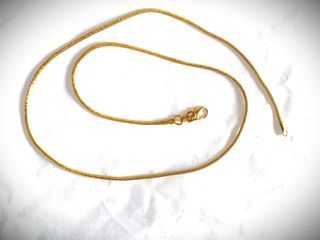 Αλυσίδα λαιμού 18K 1,2mm επίχρυση snake με επιχρυσωμένο πάχος 5macro μήκος 50εκ. βάρους 6,89 γρ