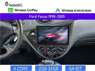 Ford Focus Mk1 (1998-2005) οθόνη 9" Android 2+32GB Ασύρματο CarPlay & Android Auto GPS WiFi EQ