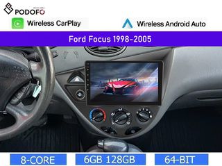 Ford Focus Mk1 (1998-2005) Android Car Radio 9" 6+128GB Ασύρματο CarPlay & AΑ GPS WiFi DSP