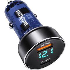 Moxom MX-VC29 Φορτιστής Αυτοκινήτου USB-C PD 30W & USB-A QC 30W με Ψηφιακή Οθόνη (60W)