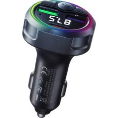 Remax CC02 Bluetooth FM Transmitter 48W με USB-C PD 30W & USB-A QC 18W και RGB LED