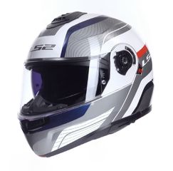 ΚΡΑΝΟΣ LS2 STROBE II MONZA GLOSS WHITE/BLUE/RED