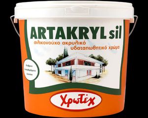 Σιλικονούχο ακρυλικό υδαταπωθητικό χρώμα ΛΕΥΚΟ 10lit
