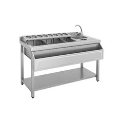 Bar Station Ανοξείδωτο 139x70x88Cm BAMBAS - Καινούργιο.