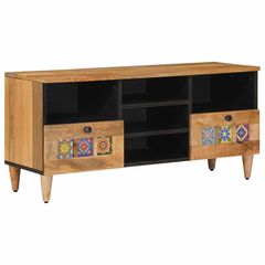 Ντουλάπι TV με ράφι Φυσικό 100 x 33 x 46 εκ Στερεό ξύλο μάνγκο 4018278