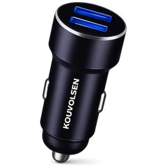 Kouvolsen M2-0333 Φορτιστής Αυτοκινήτου 2.4A με Θύρες: 2xUSB-A Μαύρο