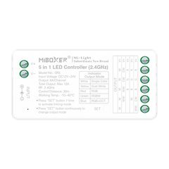 LED CONTROLLER 2.4G 5 ΣΕ 1 A-SR5 74.5 x 36 x 17mm 12V DC /144W 24V DC/ 288W