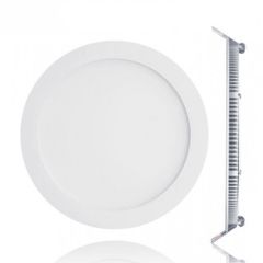 LED Panel Slim Χωνευτό Στρογγυλό 20W ψυχρό φως 6000K 1480lm Λευκό