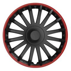 Amio - ΤΑΣΙΑ 14" CRYSTAL ΜΑΥΡΟ ΚΟΚΚΙΝΟ ΣΕΤ 4 ΤΕΜ ΣΕ ΚΟΥΤΙ (1294/AM)