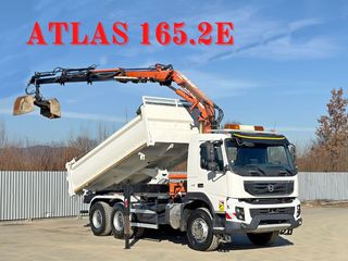 Ανατροπή + Γερανός Volvo 2013 FMX 410 * ATLAS 165.2E * 6x4