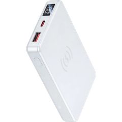 Magnetic Wireless Power Bank 10000mAh με Θύρα USB-C & USB-A White
