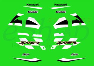 Αυτοκόλλητα σετ για Kawasaki ZX 6R (636) έκδοση 2002