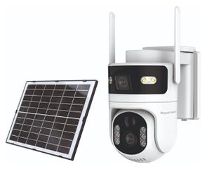 POWERTECH smart ηλιακή κάμερα PT-1547, dual lens, 4MP, 4G, PTZ, SD, IP65