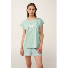 Pillow Talk By Vamp Καλοκαιρινό Γυναικείο Cotton Baby Doll Green