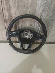 ΤΙΜΟΝΙ ΒΟΛΑΝ ΜΕ ΧΕΙΡΙΣΤΗΡΙΑ ΔΕΡΜΑΤΙΝΟ LEON ATECA IBIZA TOLEDO 5F0419091AH