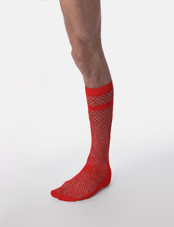 Barcode Berlin Red Cala Net Socks