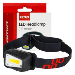 Amio - Φακός Κεφαλής Εργασίας τύπου COB LED χωρητικότητα μπαταρίας 1800mAh - 1 τεμ. (04666/AM)